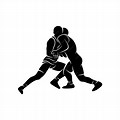 Micro Wrestling Logo Black and White