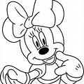Mini Mouse Outline Coloring