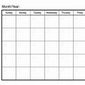 Modern 30-Day Blank Calendar