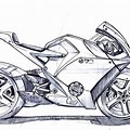 Motorcycle Sketch Side View