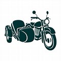 Motorcycle with Sidecar Clip Art