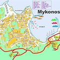 Mykonos Greece Tourist Guide Map