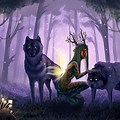 Mystical Forest Creatures Cartoon