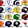NFL Helmets Two Bar