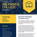 Newsletter Cover Page Ideas for College