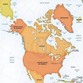 North American Continent Map America