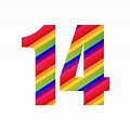 Number Rainbow 14 Clip Art