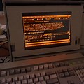 Old Computer Monitor with Gas