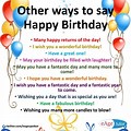 Other Ways to Say Happy Birthday