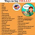 Other Ways to Say Hello in English