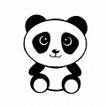 Panda Drawing Black and White