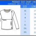 Paragon Prescot Long Sleeve Size Chart