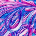 Pink and Blue Swirls Shimmer Effect