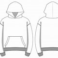 Pocket of a Hooded Sweatshirt Template