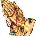 Praying Hands with Rosary Clip Art