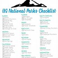 Printable List of National Parks