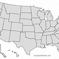Printable Picture of United States Map All White