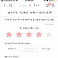 Product List Review Form