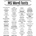 Professional Looking Fonts in Word