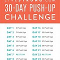 Push-Up Challenge 30-Day Chart