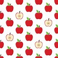 Red and White Apple Pattern