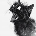 Scary Black Cat Drawing