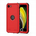 See Thru Phone Case On Red iPhone SE