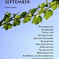 September Birth Month Poem