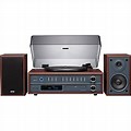 Stereo System with Turntable CD Players Bluetooth