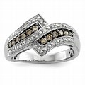 Sterling Silver Champagne Diamond Ring