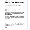 Steve Jobs Letter to Employees