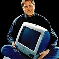 Steve Jobs Using iMac