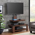 TV Stand Wheels Shelves 55-Inch