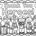Thank You First Responders Black and White