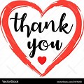 Thank You with Hearts Clip Art