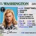 Thor Odinson ID Front and Back