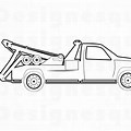 Tow Truck Cut Out SVG