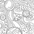 Trippy Alien Coloring Pages Printable