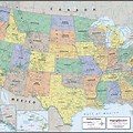USA Political Map World Atlas