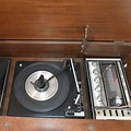 Vintage Record Player with 8 Track