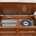 Vintage Stereo Cabinet with Turntable