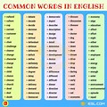 Vocabulary Words in English with Meaning