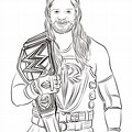 WWE Coloring Pages Roman Reigns