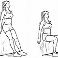 Wall Sit Muscle Outline