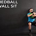 Wall Sit with Medicine Ball