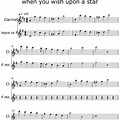 When You Wish Upon a Star Clarinet Sheet Music