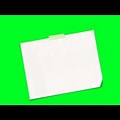 White Paper Tags Greenscreen
