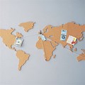 World Map Cork Board