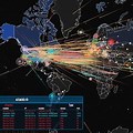 World Map Cyber Attack