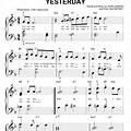 Yesterday Beatles Piano Sheet Music
